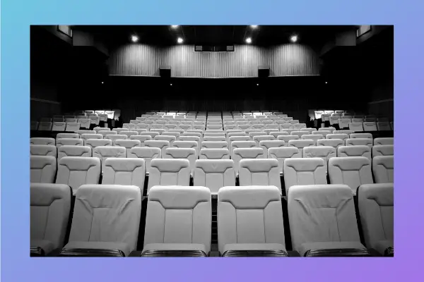 Audience chairs in theatre