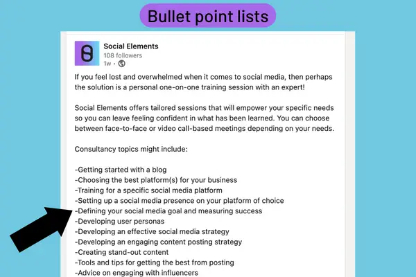 Bullet point lists - Social Medicine