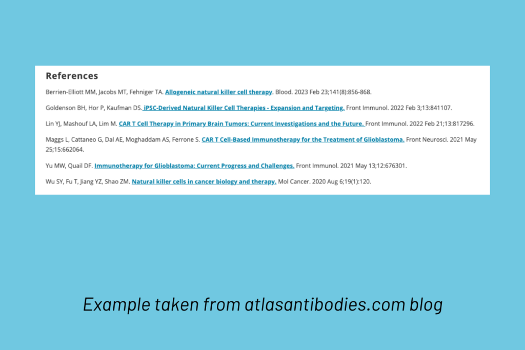 Screenshot of an example taken from atlasantibodies.com blog